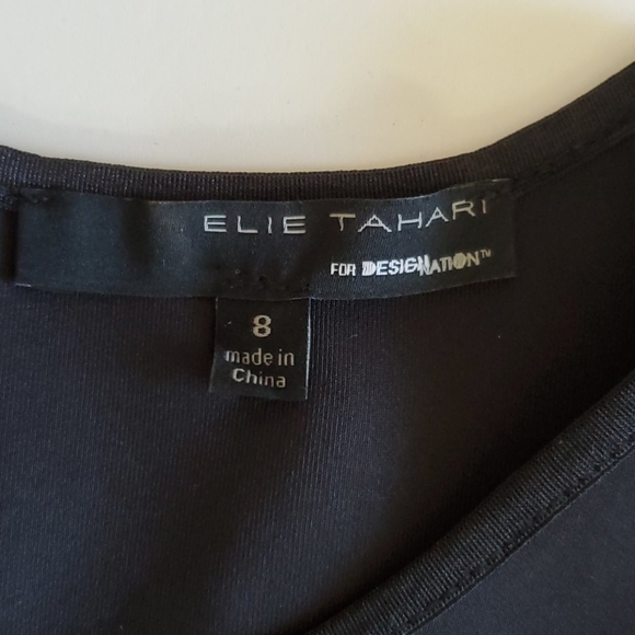 ELIE TAHARI Design Nation Black & White Dress 8 - Picture 6 of 16